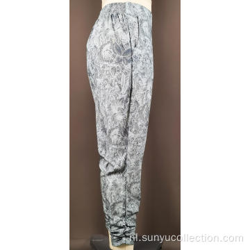 Ladie&#39;s Viscose Geweven Gedrukte Pant